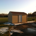 12x16 Gable 7' Sides Steel Entry Door Genessee Town Park #5